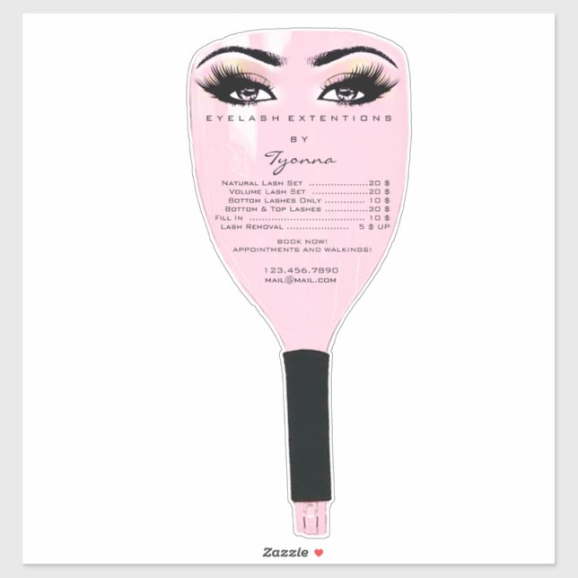 Price List On Face Shield Pink Lashes Extension (Sheet)