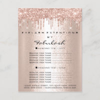 Price List Rose Gold Drips Eyelashes Makeup Hair