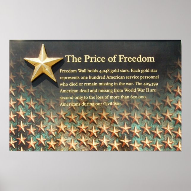 "Price of Freedom" World War II Memorial Poster (Front)