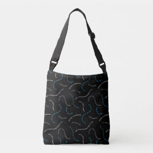 Priceless Abstract Wavy text pattern Crossbody Bag