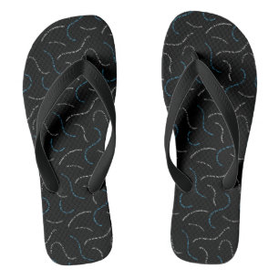 Priceless Abstract Wavy text pattern Flip Flops
