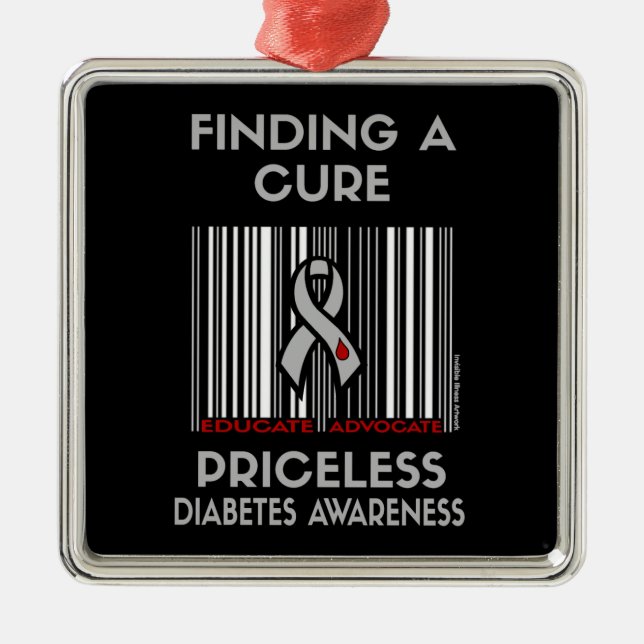 Priceless...Diabetes Metal Ornament (Front)