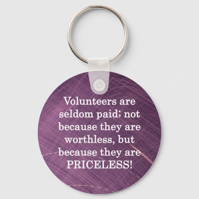 Priceless Volunteers Key Ring (Front)