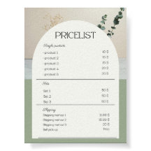 Pricelist sample