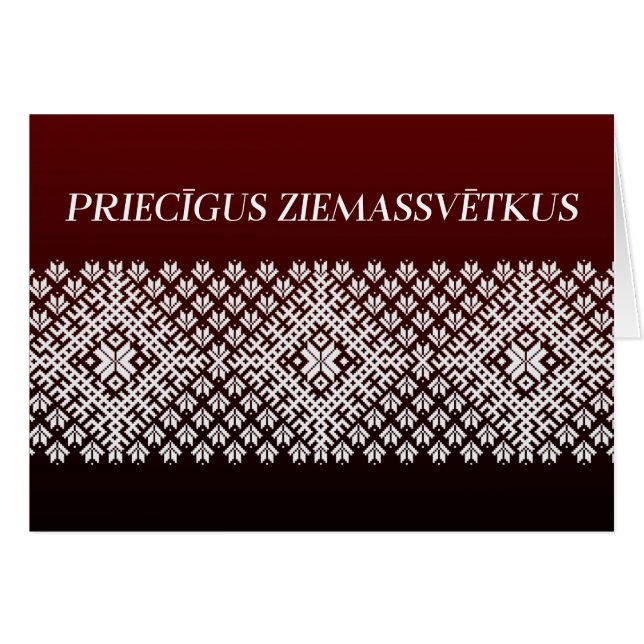 Pricigus Ziemassvetkus Latvian Christmas design (Front Horizontal)