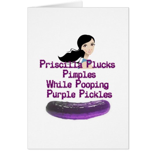 Pricilla Tongue Twister Card
