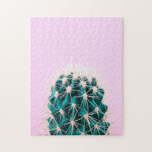 Prickley Cactus on Pink Jigsaw Puzzle (Vertical)