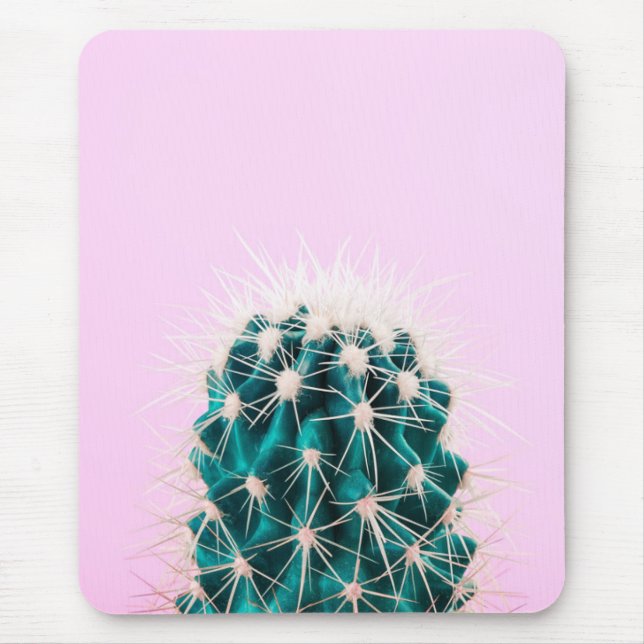 Prickley Cactus on Pink Mouse Mat (Front)