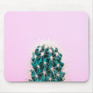 Prickley Cactus on Pink Mouse Mat