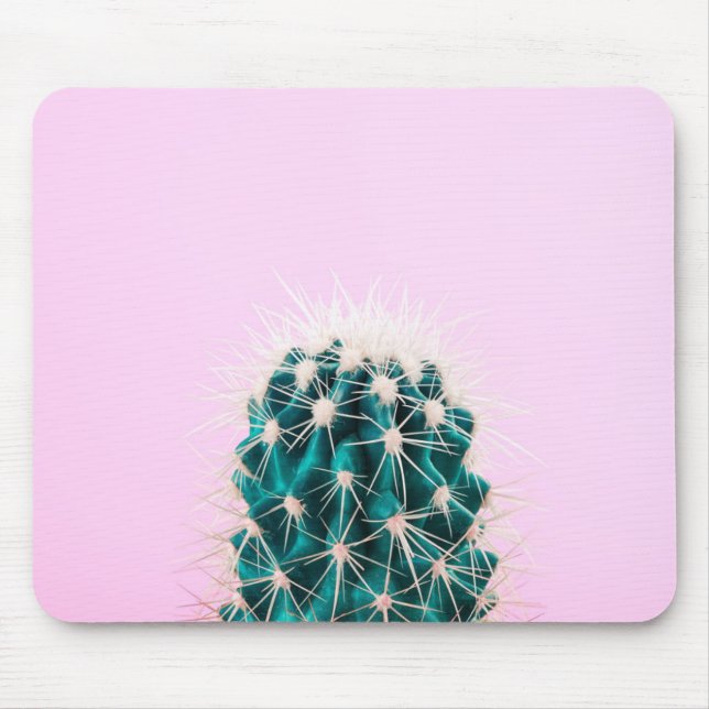 Prickley Cactus on Pink Mouse Mat (Front)