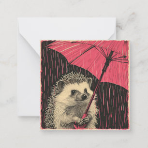 Prickly Friends & Frolicking Rain:Hedgehog Antics  Card