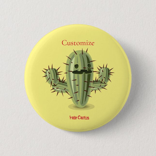Prickly Irate Cactus Thunder_Cove 6 Cm Round Badge (Front)