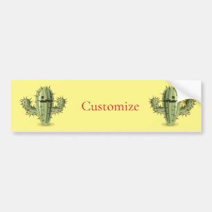Prickly Irate Cactus Thunder_Cove Bumper Sticker