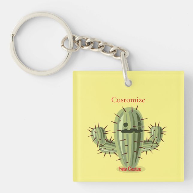 Prickly Irate Cactus Thunder_Cove Key Ring (Front)