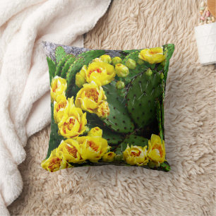 Prickly Pear Against Stone Cushion