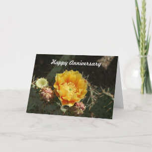 Prickly Pear Bloom Anniversary Card