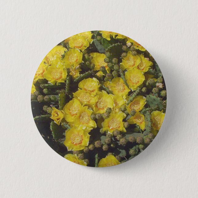 Prickly Pear Cactus 6 Cm Round Badge (Front)