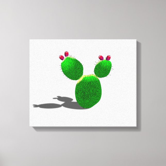 Prickly Pear Cactus Canvas Print (Front)