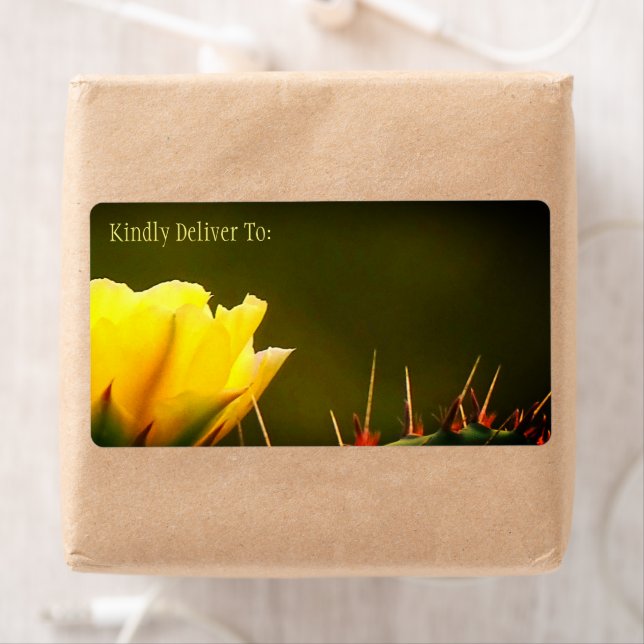 Prickly Pear Cactus Desert Flower / Yellow Green / (Insitu)