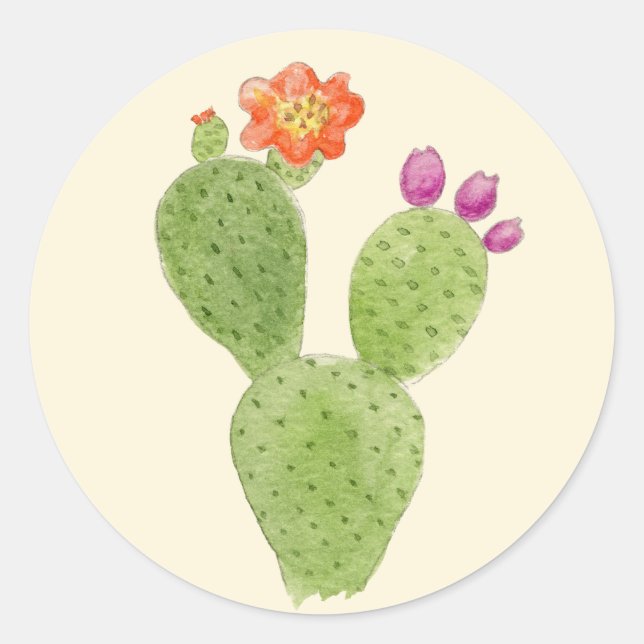 Prickly Pear cactus sticker (Front)