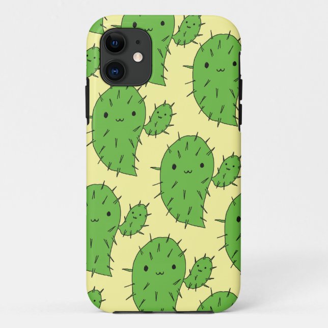 "Prickly Pear" Kawaii Cacti iPhone/5SE Phone Case (Back)