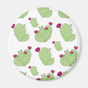 Prickly Pear Pattern Texas State Plant Cactus Love Magnet