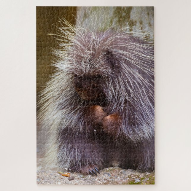 Prickly Porcupine Challenging Nature Lover Jigsaw Puzzle (Vertical)