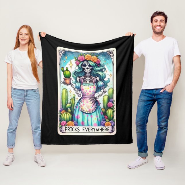 Pricks Everywhere Tarot Card Collection Fleece Blanket (In Situ)