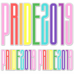 Pride 2019 Colourful Rainbow Flag Typography LGBT