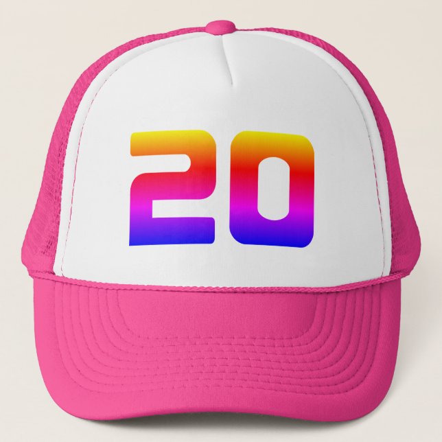 Pride 20th Birthday Party Trucker Hat (Front)