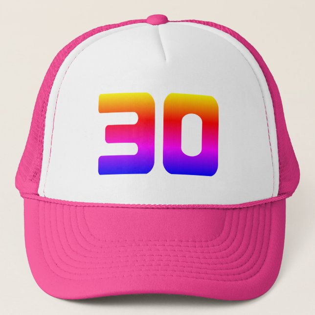 Pride 30th Birthday Party Trucker Hat (Front)