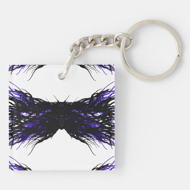 Pride Abstract 7 Deadly Sins Alcohol Ink Art Key Ring (Back)