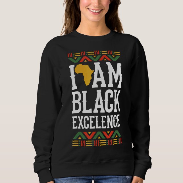 Pride Afro American African American Heritage Blac Sweatshirt (Front)