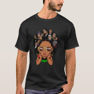 Pride Afro Melanin Girl Kids Black History Month T-Shirt