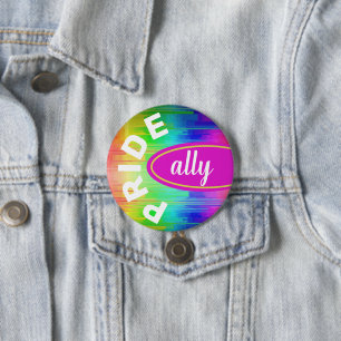 Pride Ally Rainbow Colours 7.5 Cm Round Badge