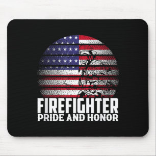 Pride And Honor Fireman Gift Proud Firefighter Quo Mouse Mat