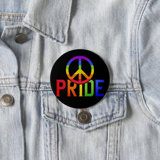 Pride and Peace 7.5 Cm Round Badge (In Situ)