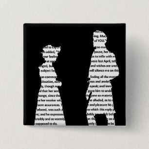 Pride and Prejudice 15 Cm Square Badge