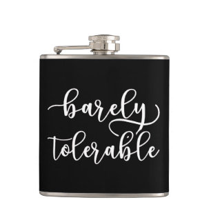 Pride And Prejudice - Barely Tolerable I Hip Flask