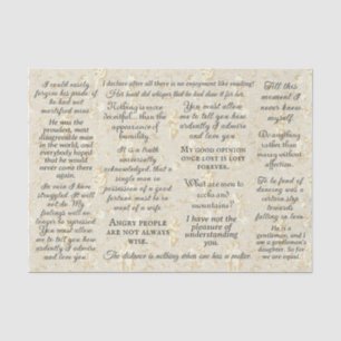 Pride and Prejudice Book Quotes Tissue Paper