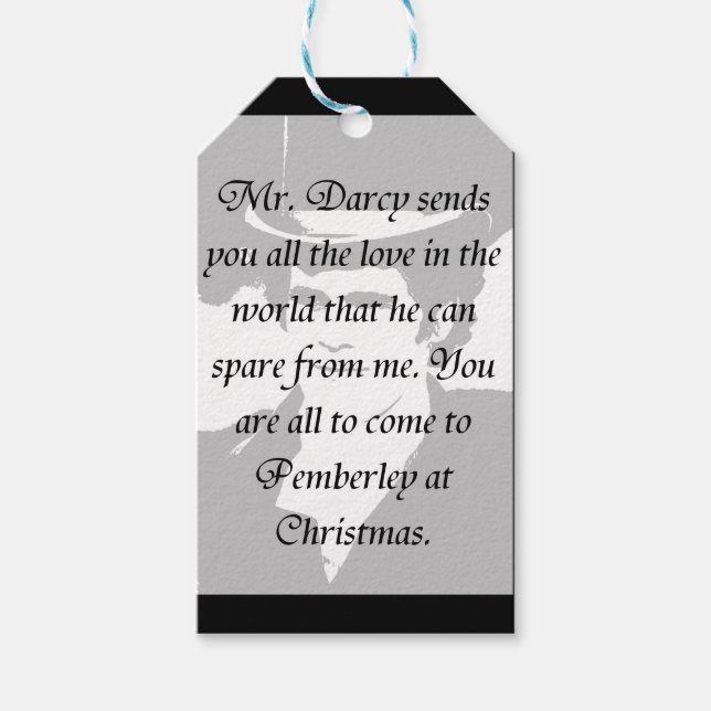 Pride and Prejudice Christmas Gift Tags (Front)