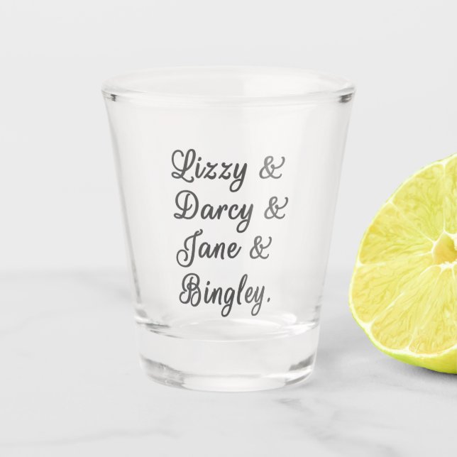 Pride and Prejudice Couples I Shot Glass (Front)