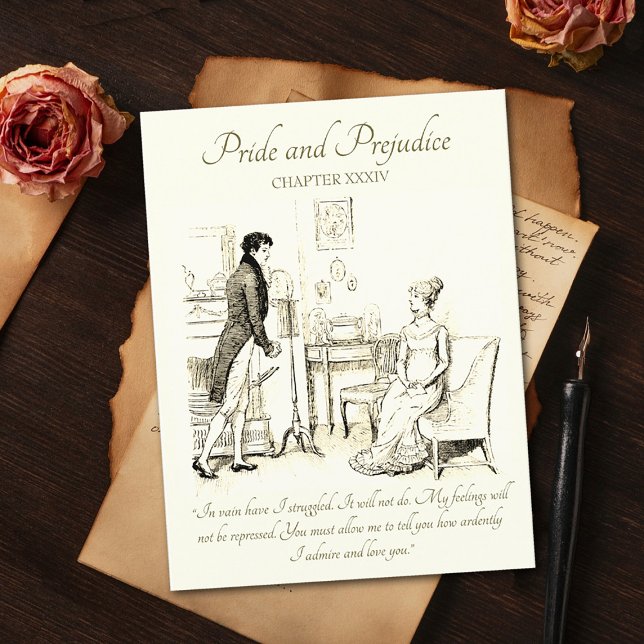 Pride and Prejudice Darcy's First Proposal Postcard (Creator Uploaded)