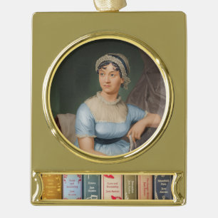 Pride and Prejudice Gold Plated Banner Ornament