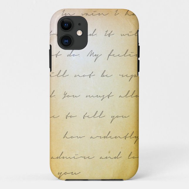 Pride and prejudice handwriting archival Case-Mate iPhone case (Back)