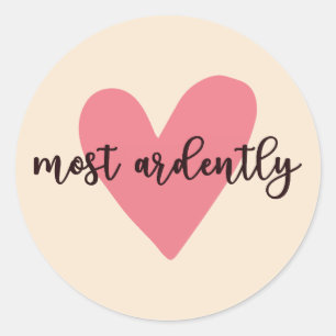 Pride And Prejudice Mr. Darcy - Most Ardently V Classic Round Sticker