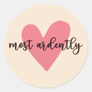 Pride And Prejudice Mr. Darcy - Most Ardently V Classic Round Sticker