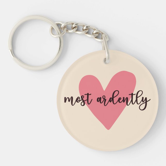 Pride And Prejudice Mr. Darcy - Most Ardently V Key Ring (Front)