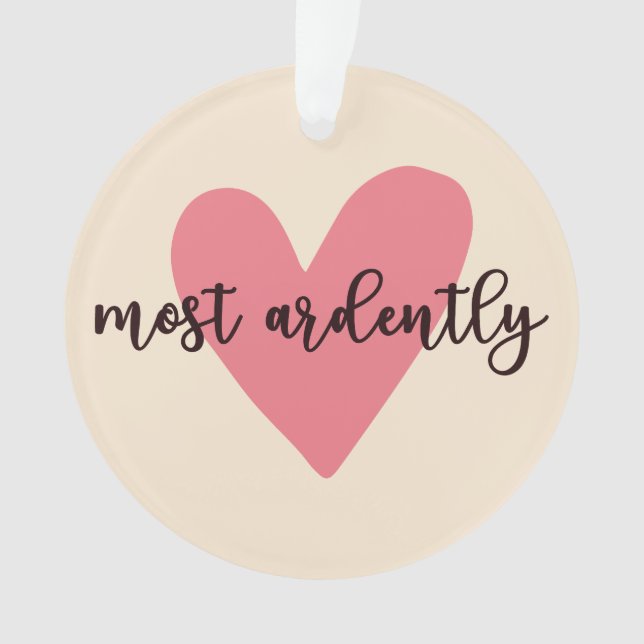 Pride And Prejudice Mr. Darcy - Most Ardently V Ornament (Front)