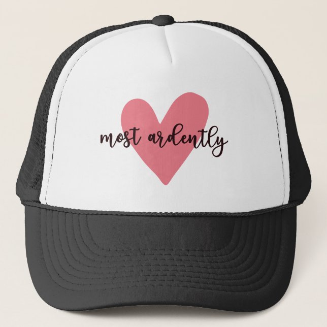 Pride And Prejudice Mr. Darcy - Most Ardently V Trucker Hat (Front)